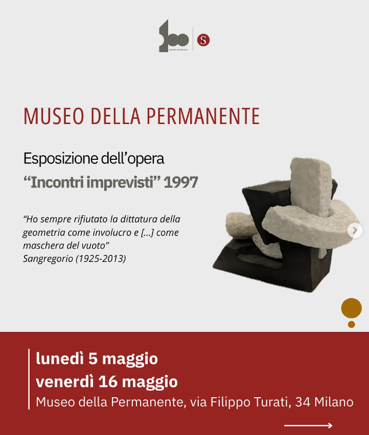 Alla Permanente di Milano un focus su Giancarlo Sangregorio